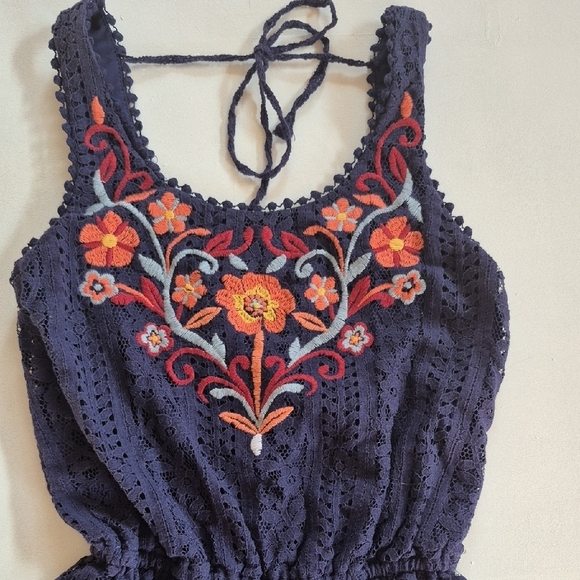 Xhilaration Whimsy Goth Embroidered One Piece - Picture 3 of 5